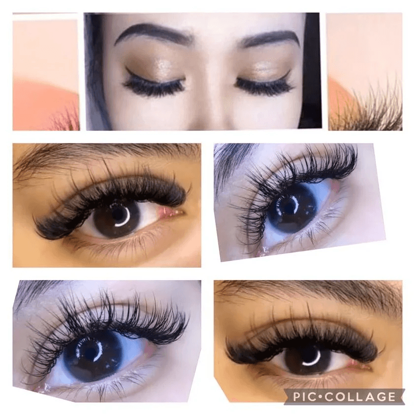 Hybrid eyelash extension service